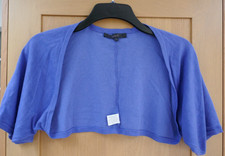 Coast L cornflower blue purple shrug bolero cardigan