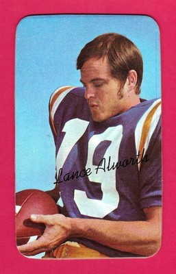 1970 Topps Super #13 Lance Alworth San Diego Chargers HOF