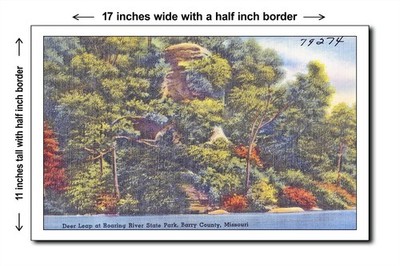 Missouri 1940s - Deep Leap at Roaring River State Park, Barry C - 11x17 Poster