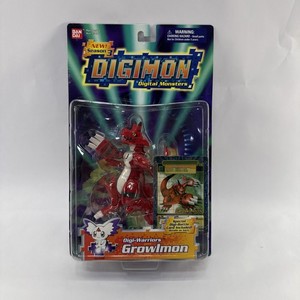 Figurine Digimon Transformers Bandai 2001 - Growlmon à WarGrowlmon, Bon état