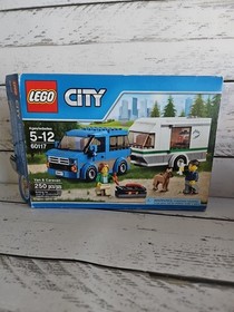 LEGO City Van And Caravan 60117 Set 2016 Car Trailer Minifigs Incomplete Read