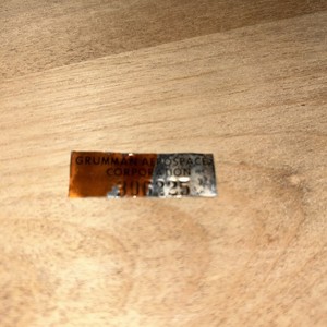 Vintage Grumman Aviation Metal Property Tag
