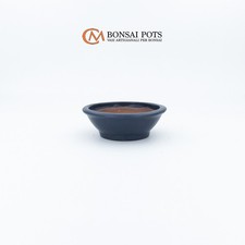 Vaso bonsai artigianale rotondo in gres 15 CM - Handmade Bonsai Pot