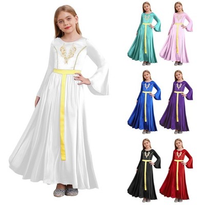 Kids Girls Gowns Halloween Costume Fancy Dress Prom Victorian Party  Masquerade