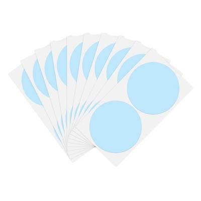 100Pcs 4 Inch Round Label Removable Colorful Dot Stickers, Sky Blue