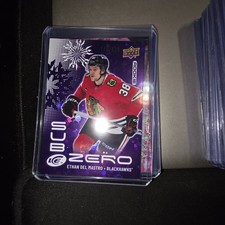 2024-25 UD PURPLE SUB ZERO ICE HOCKEY #SZ-ED ETHAN DEL MASTRO RC 110/699