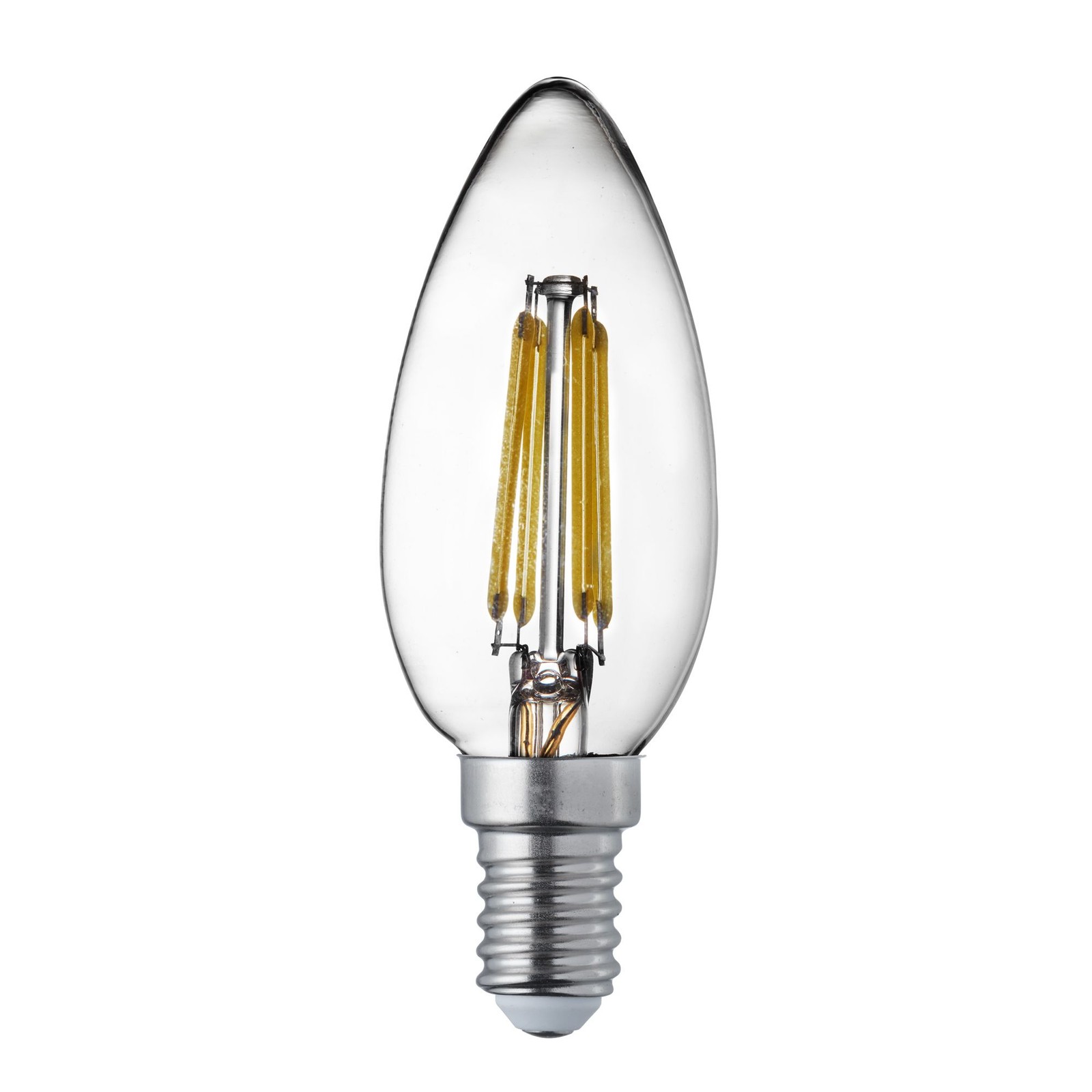 LED Lamps Pack X 10 Dimmable E14 LED Filament Candle 4.5W 400Lm Warm White 2700K
