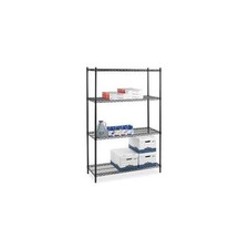 Lorell Industrial Adjustable Wire Shelving Starter Unit - 36" X 24" X 72" -