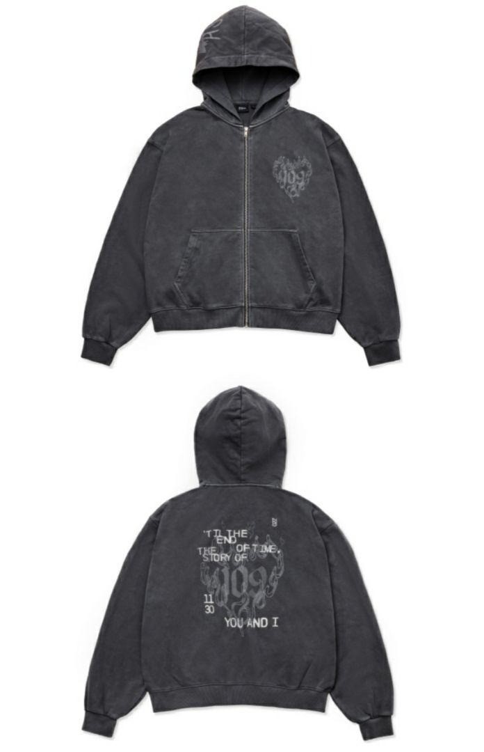 ENHYPEN バンダナ(Charcoal) ENHYPEN Sunghoon 109 Zip-Up Hoodie Charcoal XL Artist-Made with