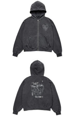 ENHYPEN Sunghoon 109 Zip-Up Hoodie Charcoal XL Artist-Made with