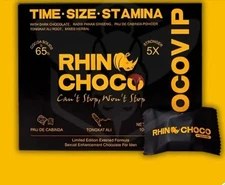 Rhino Choco Power Chocolate 12 Pieces Genuine 5 x stronger Chocolate VIP