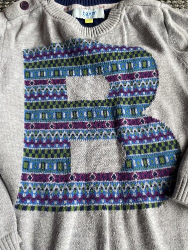 Boys Designer Ted Baker Grey Knitted Style B Design Jumper 3-4 Years💙 - Picture 3 of 9