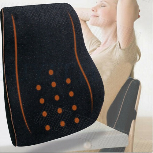 Lumbar Back Memory Foam Support Cushion Seat Waist Back Pillow Home Car Office - Picture 9 of 12