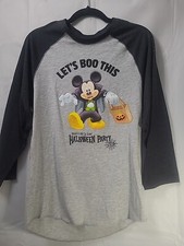 DISNEY'S Mickey Mouse Vampire Halloween Party Shirt "Let's Boo This"- Ladies S