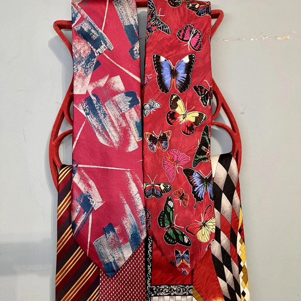 Corbatas raras y vintage de seda y poliéster $5 cada una colorida única difícil de encontrar Foto 3 de 4