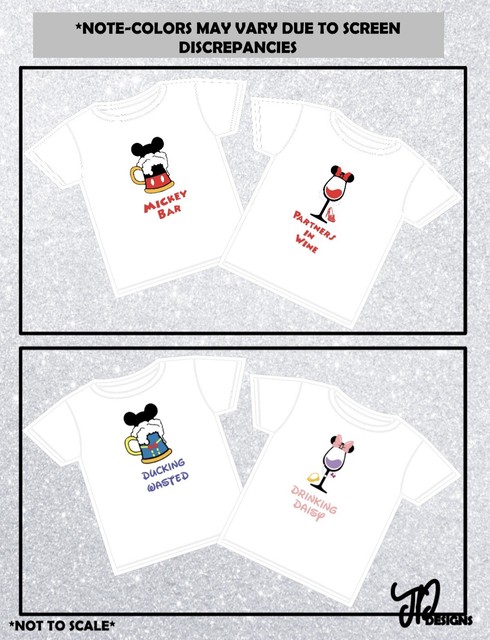 Disney Drinking Custom Design heat transfer Vinyl-couples shirt design-u choose Disney Drinking Custom Design heat transfer Vinyl-couples shirt design-u choose