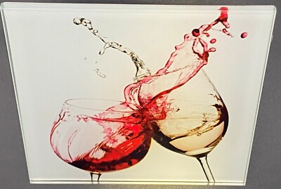 Glasuntersetzer Rot & Weißweingläser klirrend mit Spritz - lustiges & stilvolles Design