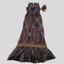 Xhilaration Bohemian Brown and Purple Maxi Dress Size Small