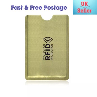 Gold RFID Hülle Bank Kartenetui für Geldbörsen Kontaktlos Anti Diebstahl Schutz