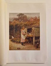 ALLINGHAM The Rabbit Hutch - 1909 Lithograph English Landscape Print