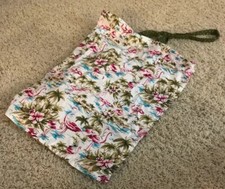 Handmade Flamingo Nursing Cover Breast Feeding Tropical Print Adjustable Neck