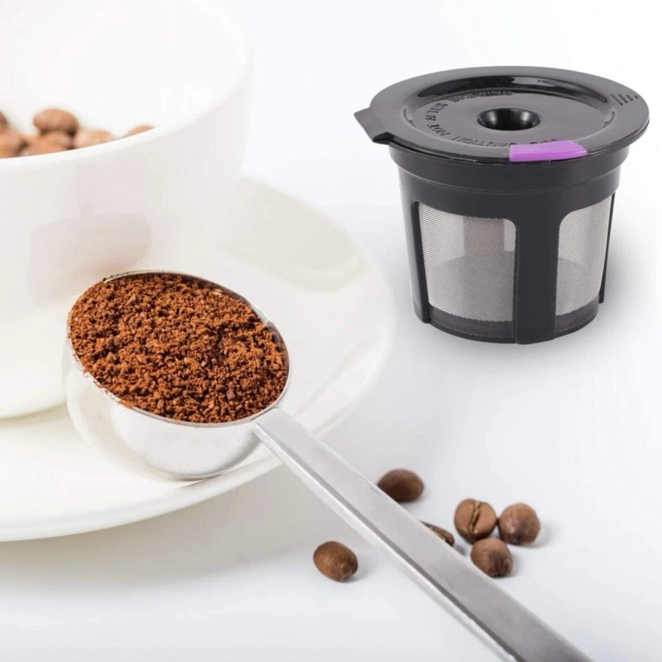 Filtro de café de plástico de acero inoxidable colador de té colador de malla brillante con tapa Foto 4 de 4