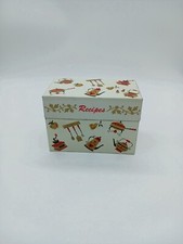 Vintage Ohio Art Tin Litho Recipe Box Mid-Century Kitchen Motif