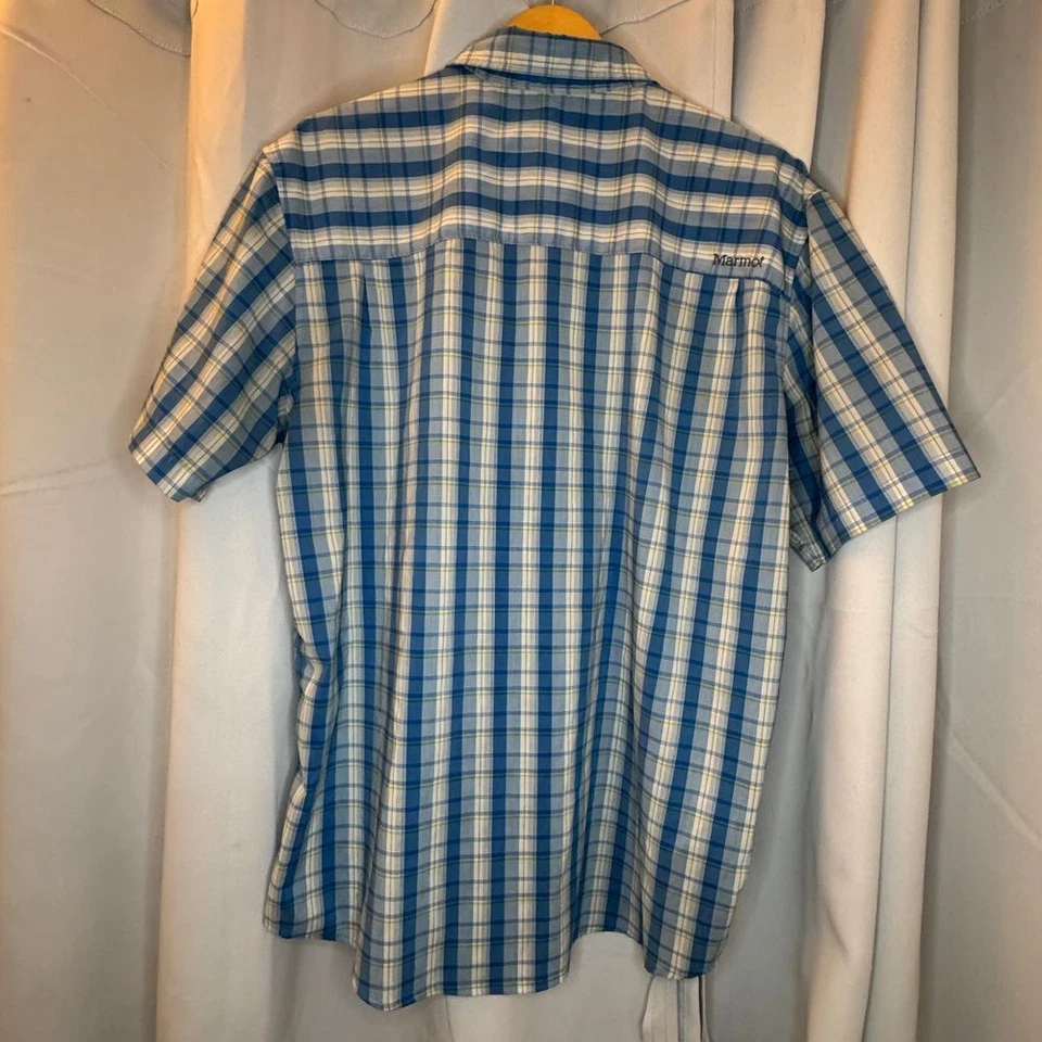 Marmot Men's Plaid Short Sleeve Button Down Shirt Outdoor Casual  XL - Imagem 4 de 4
