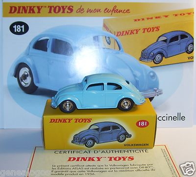 Dinky Toys Atlas VW Coccinelle Bleue 1/43 – Neuve Sous Boîte