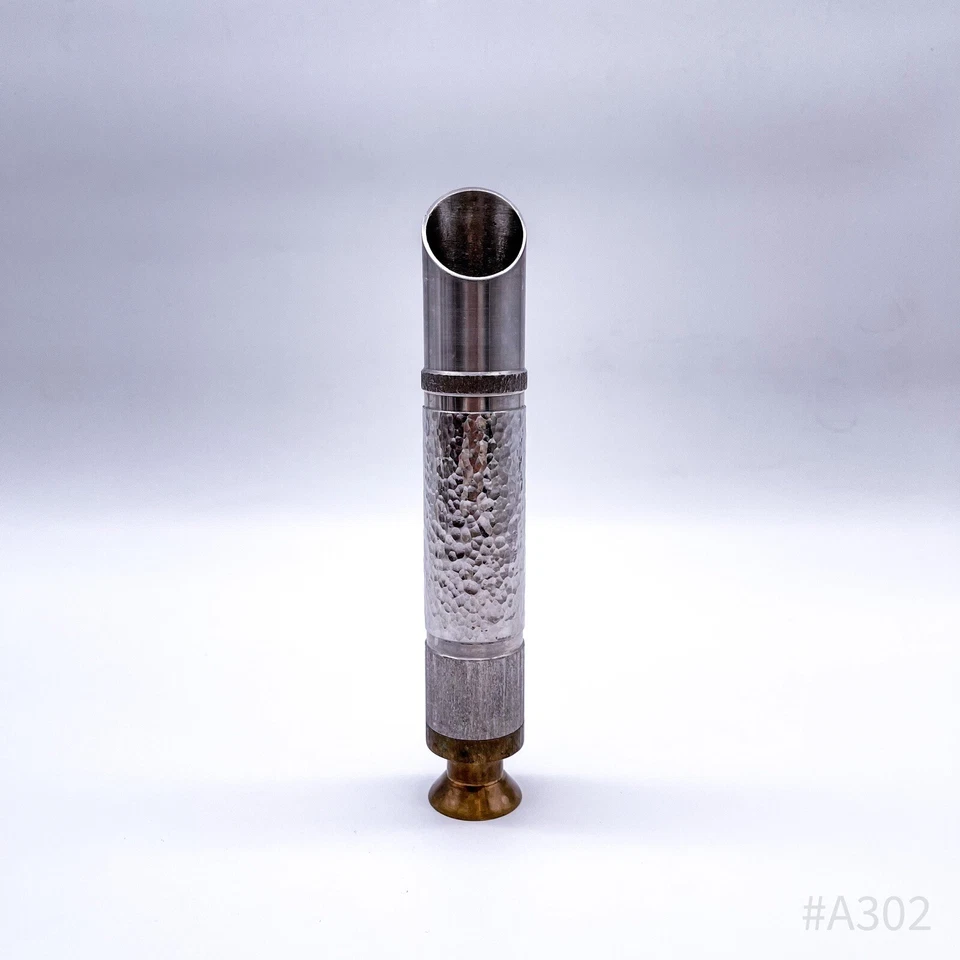 Vintage 70er Jahre Design Vase Hammerschlag Handarbeit | 5x23cm - Bild 3 von 4