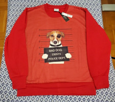 Riflessi Bad Dog mugshot Pullover Sweater Men's Size XL NEW