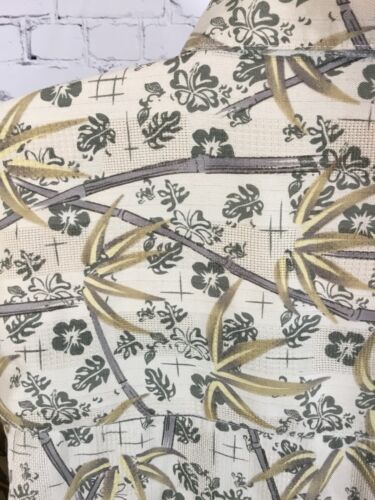 Bermuda Bay Hawaiian Shirt Mens Size XL 100 Percent Silk Short Sleeve Beiges - Picture 4 of 6