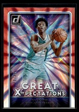 2021-22 Donruss #10 Kai Jones 84/99 Great X-pectations Holo Red Laser Hornets
