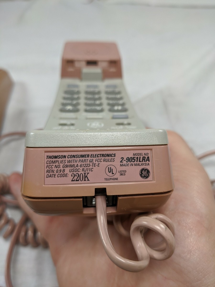 Vintage Pink GE Landline Corded Phone 2-9051LRA | eBay