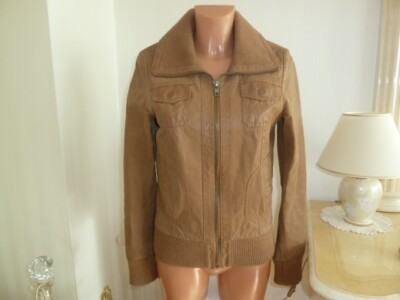 2*BIZZY tolle Lederjacke echt Leder, angeg. Gr. L  (S/M) - bitte Maße beachten -