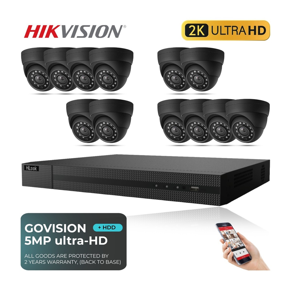 HIKVISION HILOOK 5MP CCTV HD NIGHT VISION OUTDOOR DVR HOME
