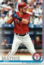 #681 Jeff Mathis Texas Rangers 2019 Topps Series 2 Baseball Card