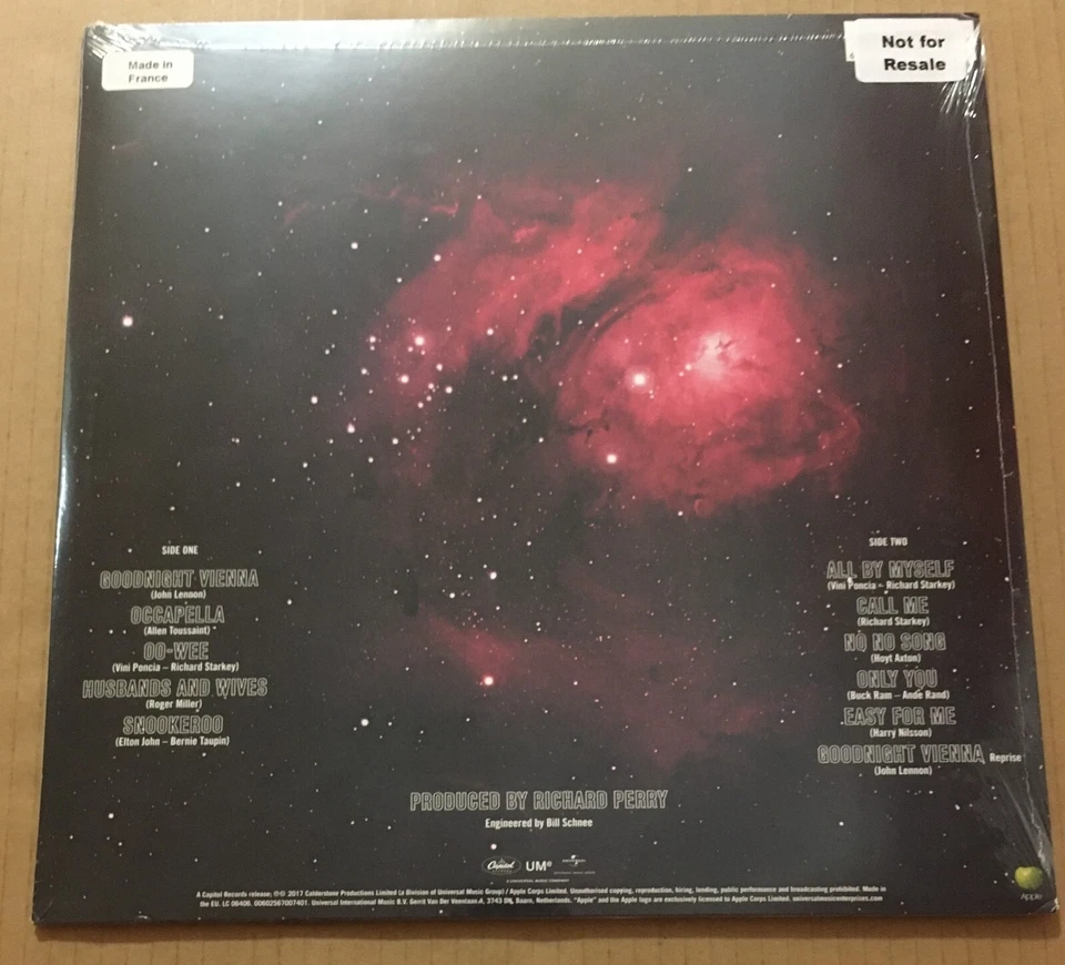 Beatles RINGO STARR JOHN LENNON Goodnight PROMO STICKER REMASTER VINYL LP SEALED - Image 2 of 2