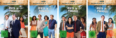 45 DVDs * DEATH IN PARADISE - SAMMELBOX 1+2+3+4 - STAFFEL 1-12 IM SET # NEU &