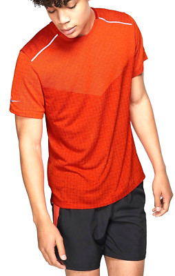 Nike Tech Pack Breathe NWT Men's Running Reflect Trim Orange Shirt Size Medium