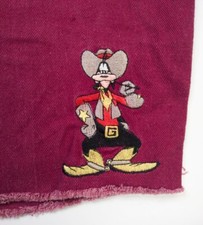 Vtg 90s Disney Mickey Unlimited Maroon Red Denim Jean Shorts Goofy 36 Measure 34