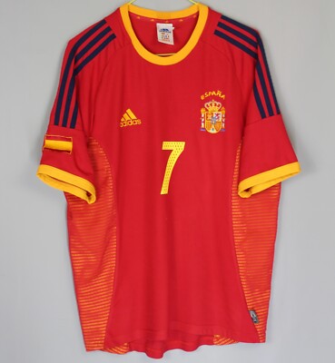 SPAIN NATIONAL TEAM 2002/2004 HOME FOOTBALL SHIRT JERSEY ADIDAS