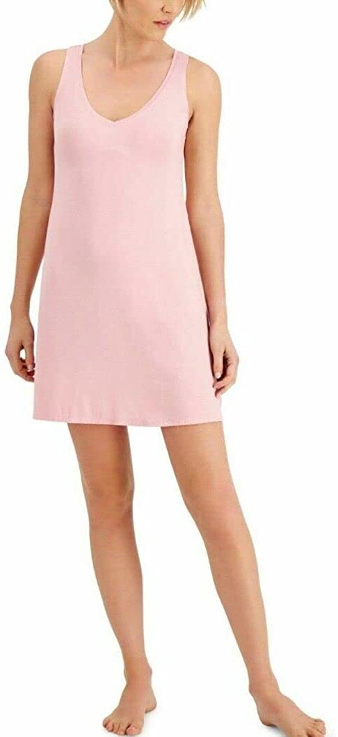 NWT! Alfani Sz XS V-Neck Tank Sleeveless Short Chemise Nightgown Bridal Rose