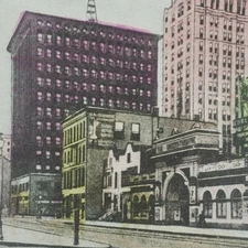 Buffalo New York Prudential Telephone Building Street Scene Stereoview G445