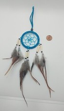 Blue, Brown, Gray, Cream Dreamcatcher Dream Catcher Feather