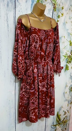 NEW NEXT COLD SHOULDER DRESS Size 20 , Long Sleeve Party Occasion Dress - Picture 6 of 9