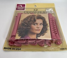 Vintage 1982 GOODY 12 Count Medium Perm Rod Curlers Pink NOS Sealed 430/3