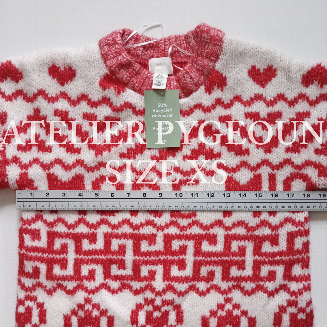 【新品未使用】NKNIT pattern knit WHITE/RED Heart Hat Knitting Kit | Wool Couture