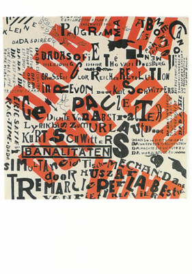DADA, Schwitters/Doesburg, ''Soirèe'', postcard, postcard