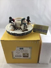 Our America Gift Candle Capper/ Topper Stay On Tops 31054 Penguins At Play NOS